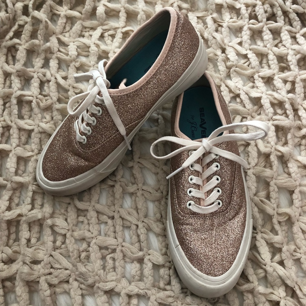Seavees For J.Crew Sparkle Legend Sneaker Size 6.5